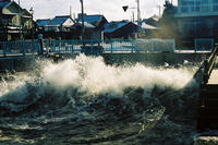 Waves close to street